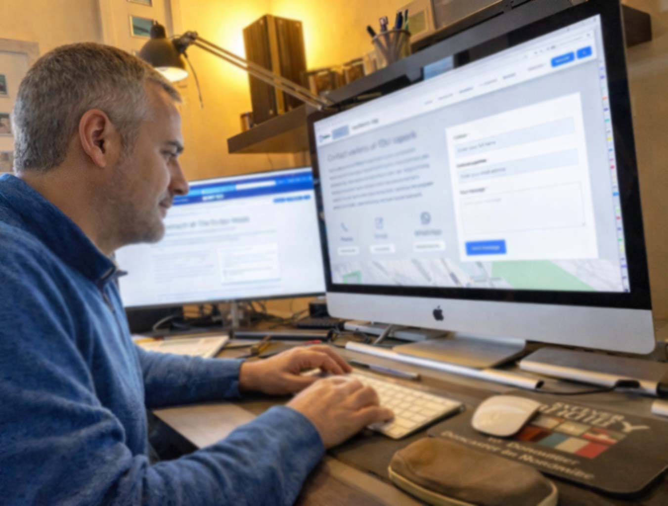 Mike at 121Website working on website design Doncaster