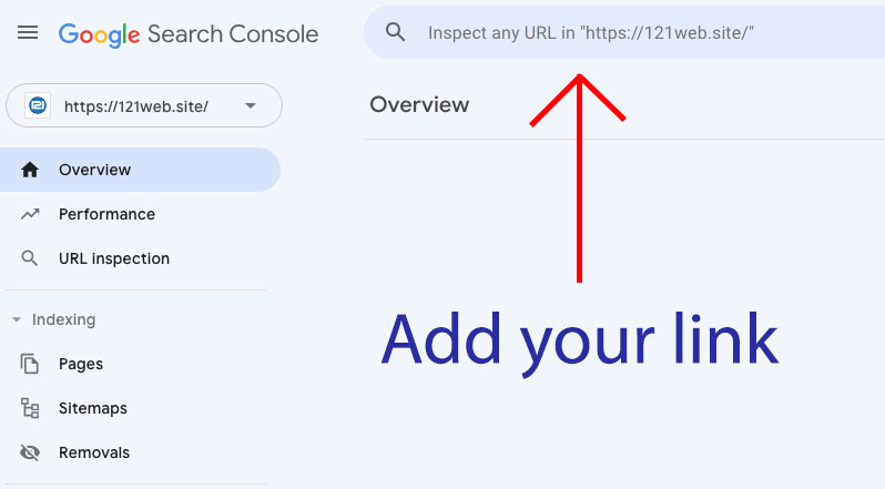 Google Search Console Screen