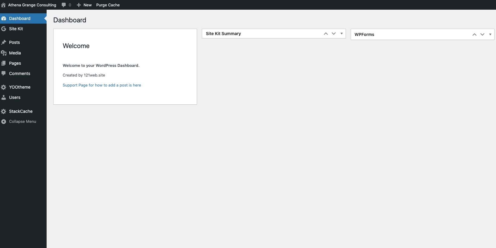 web design doncaster - Athena Grange layout