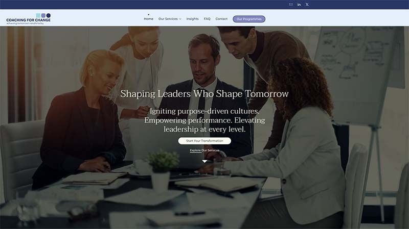 website design Doncaster - Client website redesign - coaching for chanage