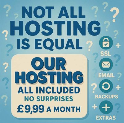 Not all hosting is equal - read our hosting blog to find out why